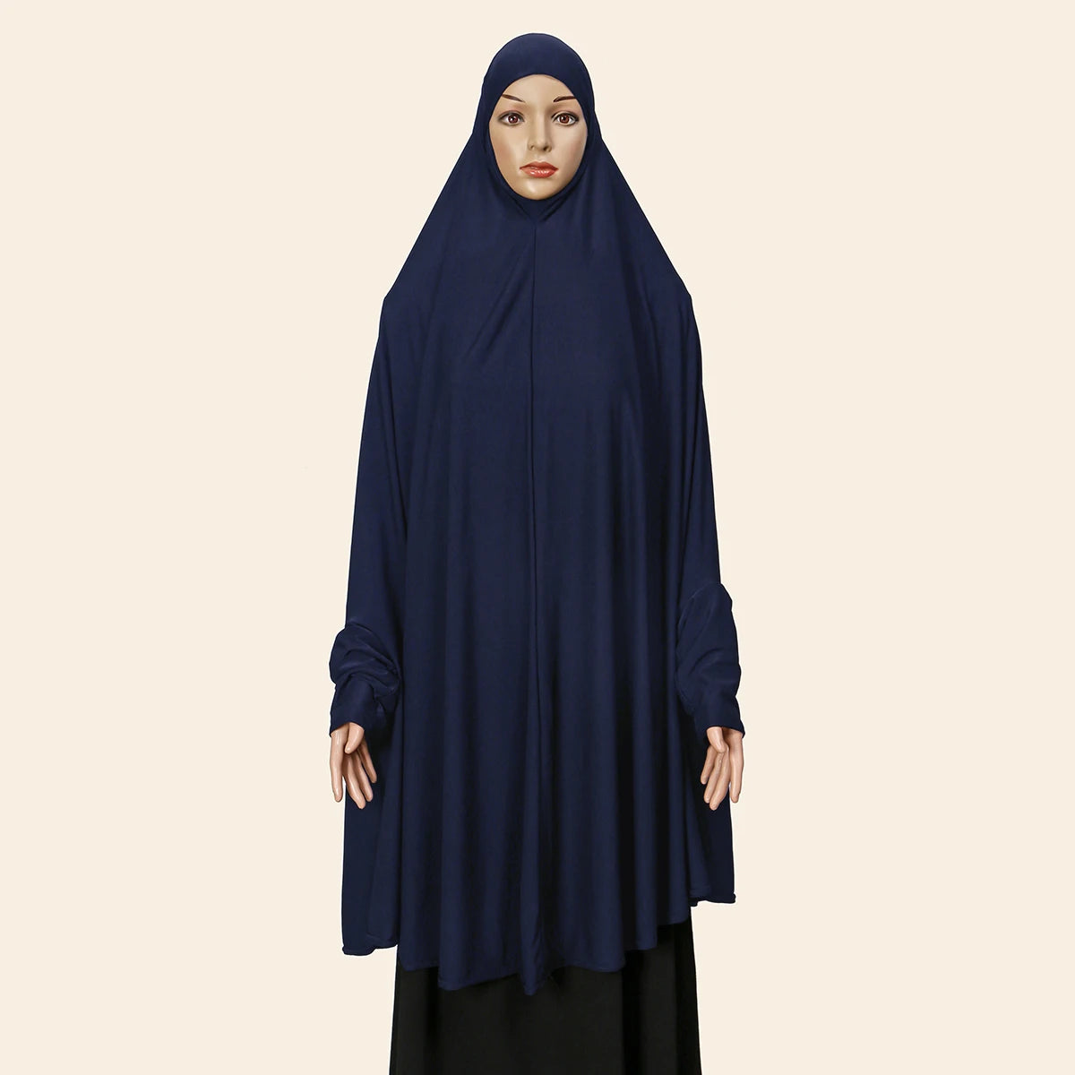 "Rooted in faith, refined in fabric with Sleeve Women Hijab Long Prayer Clothing''