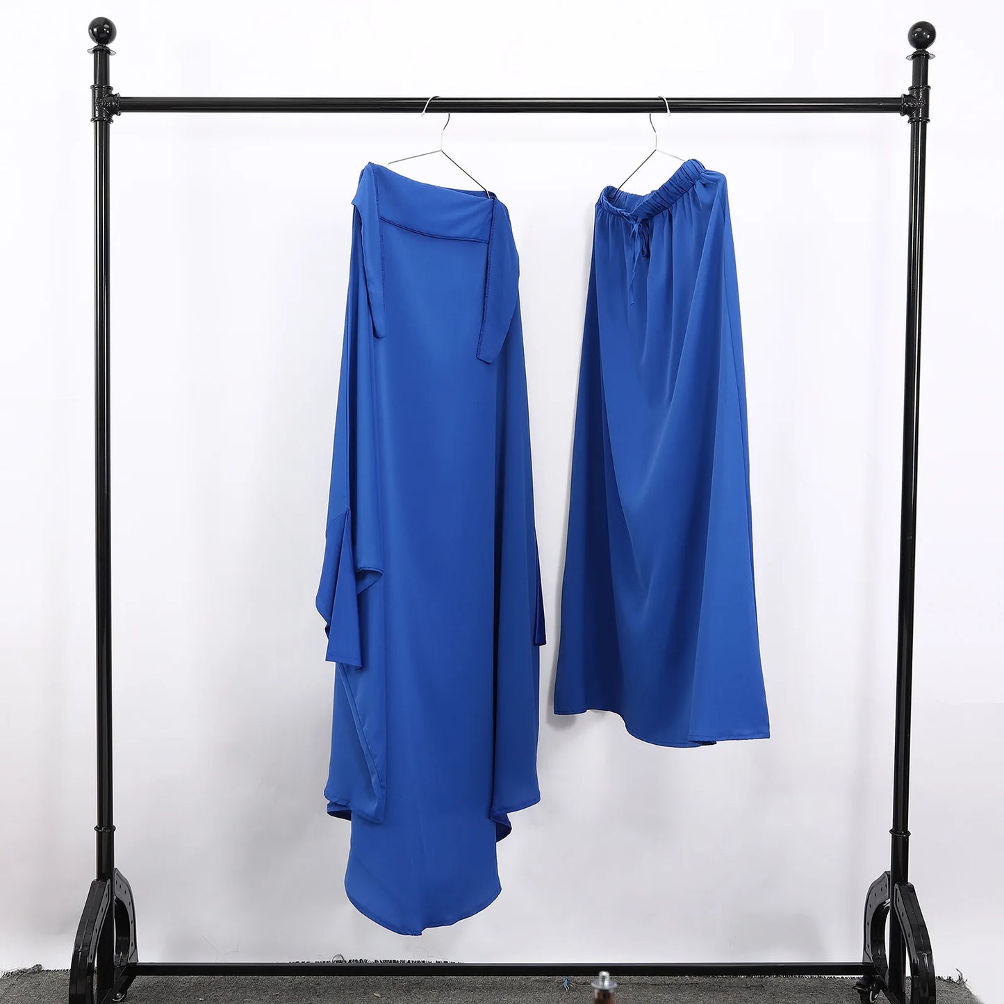 “Where faith meets effortless elegance.” 2 Piece Set Muslim Women Hijab Dress Prayer Garment Abaya Long Khimar