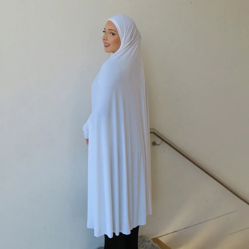"Rooted in faith, refined in fabric with Sleeve Women Hijab Long Prayer Clothing''